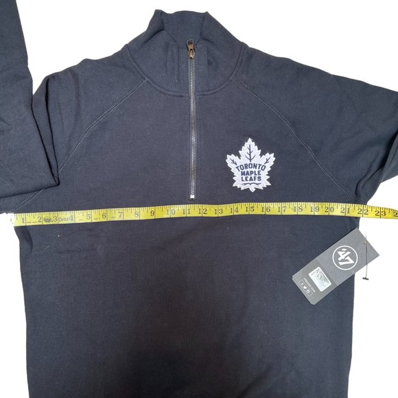 47 Brand Toronto Maple Leafs Blue Half Zip Sweatshirt Unisex Size S - Picture 7 of 8